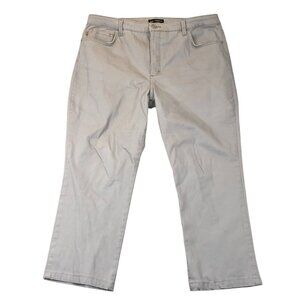 Lee Womens Jeans Size 18 Beige Instantly Slims Relaxed Fit Straight  High Rise